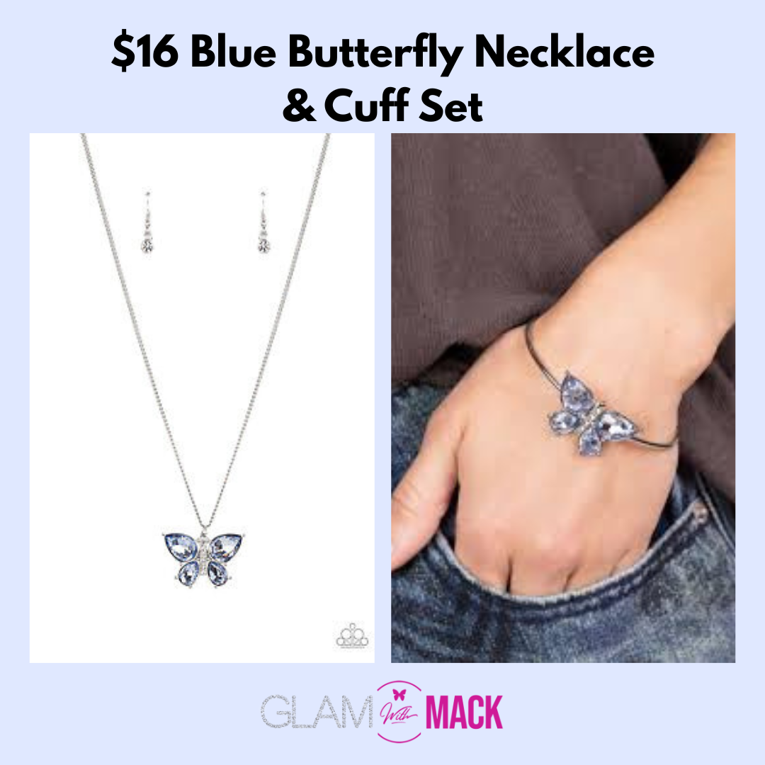 Paparazzi Butterfly Necklace & Cuff Set