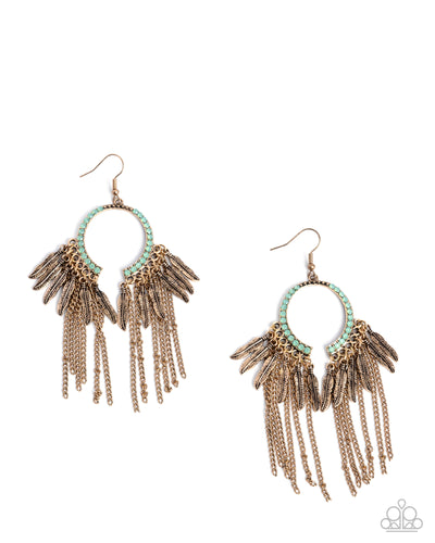 Paparazzi Free-Spirited Fringe - Green