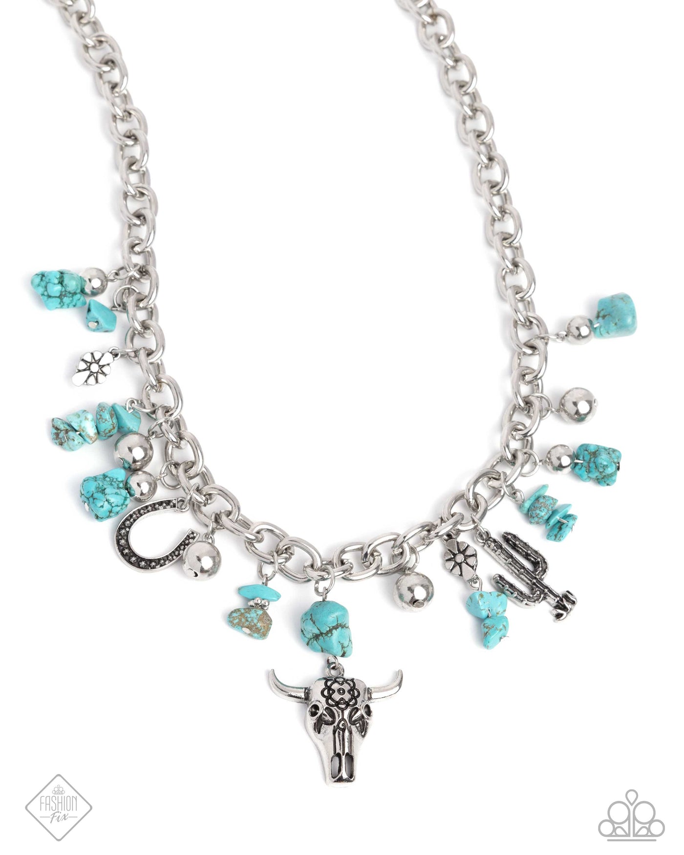 Paparazzi Wild West Whimsy wardrobe Necklace and Bracelet Set  - Blue