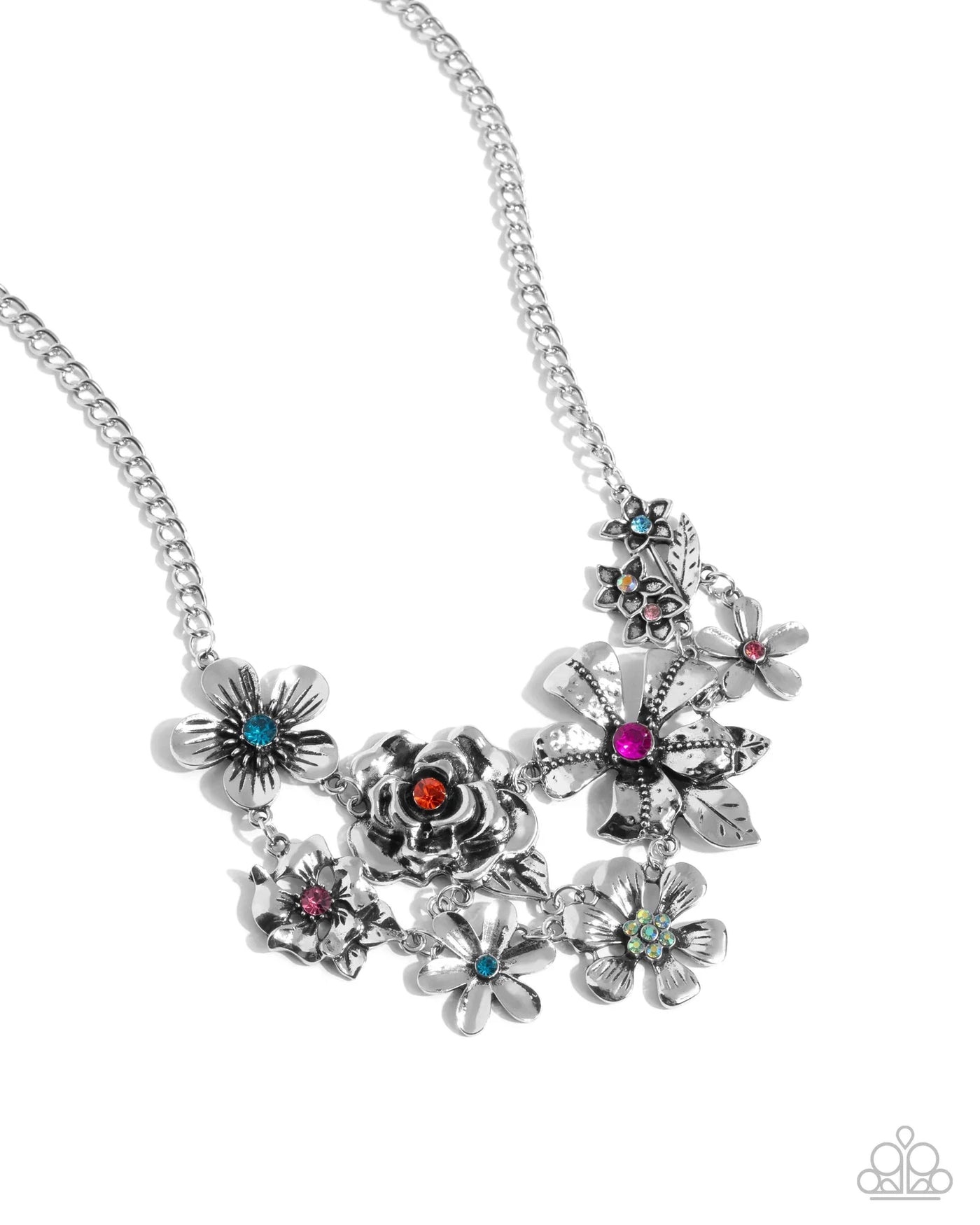 Paparazzi Floral Fate Necklace and Floral Fluke Set - Multi