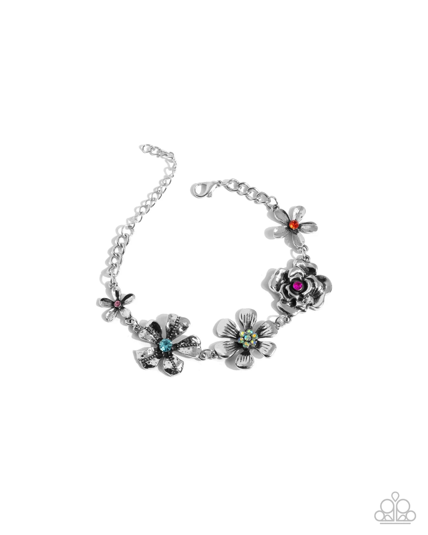 Paparazzi Floral Fate Necklace and Floral Fluke Set - Multi