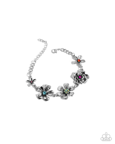 Paparazzi Floral Fate Necklace and Floral Fluke Set - Multi
