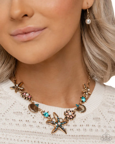 Paparazzi Starfish Single Song \Necklace and Bracelet Set