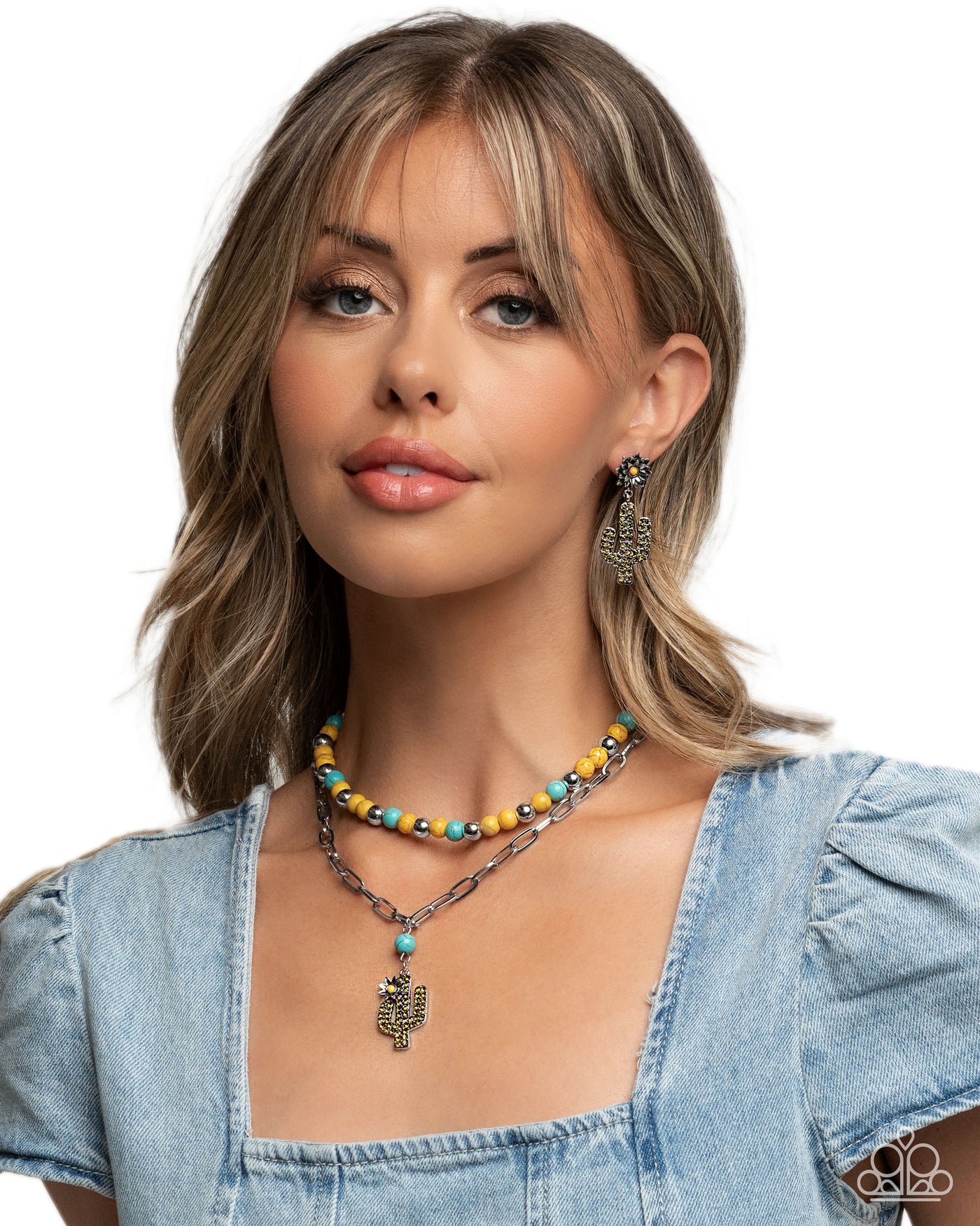 Paparazzi Cactus Cascade Cause - Necklace and Earring Set