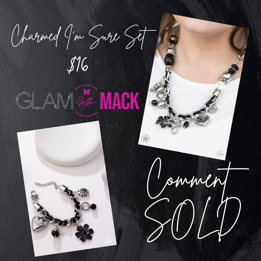 Paparazzi Charmed I'm Sure Necklace and Bracelet Set