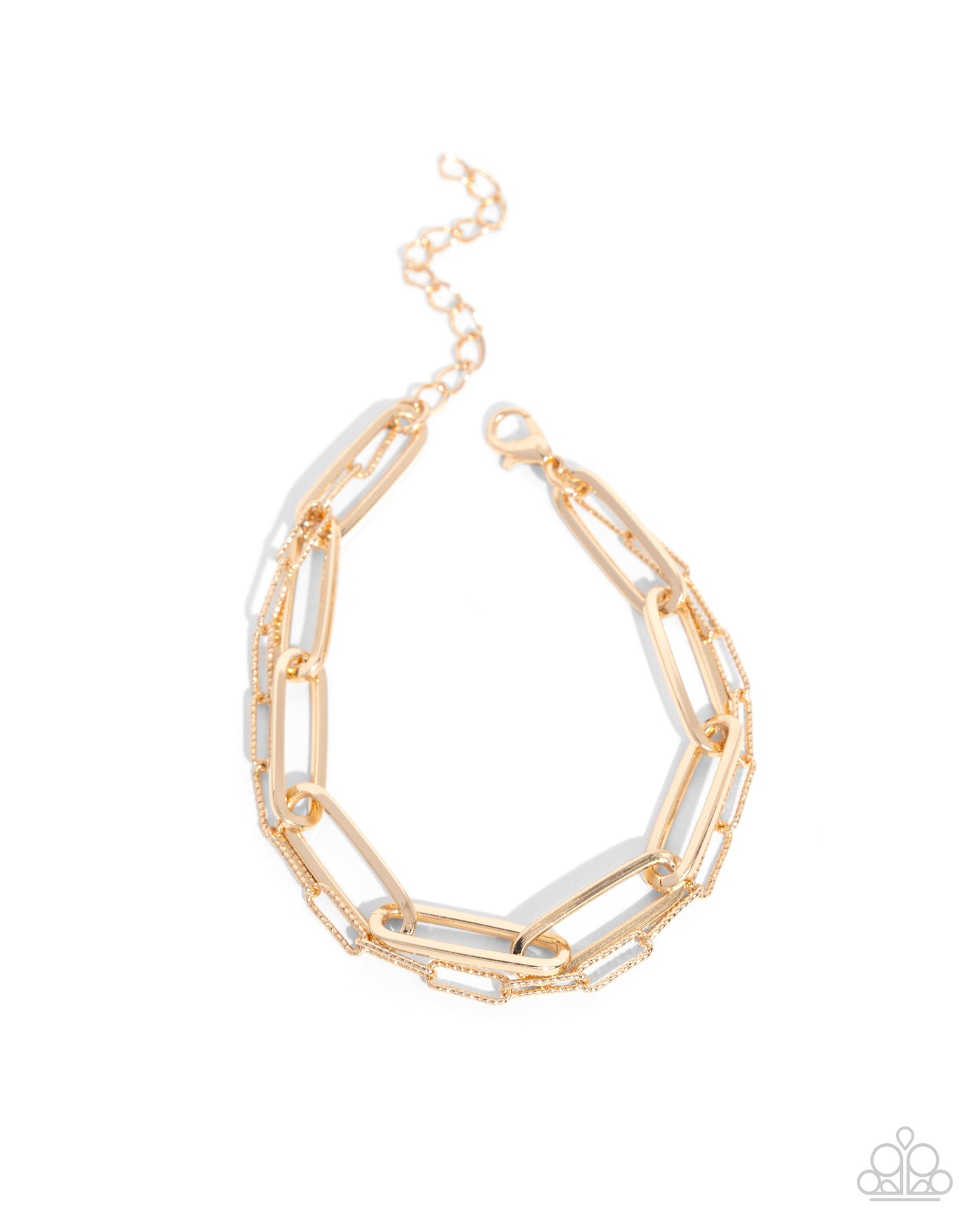 Paparazzi Monochromatic Matinee Mashup - Gold Necklace and Bracelet Set