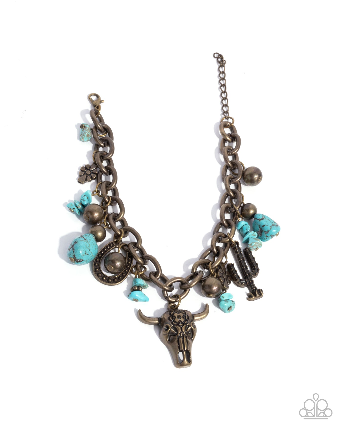 Paparazzi Wild West Whimsy Wardrobe Necklace and Bracelet Set - Brass