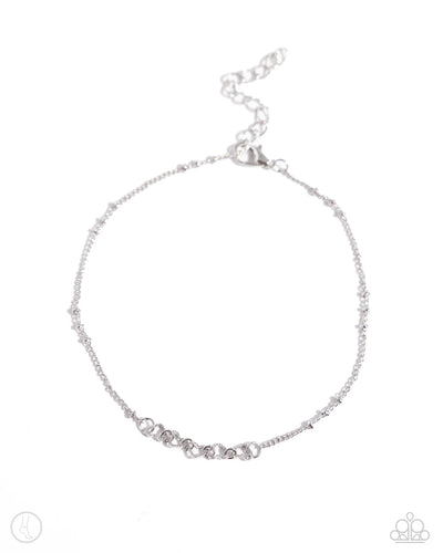 Paparazzi Satellite Shimmer Anklet - Silver