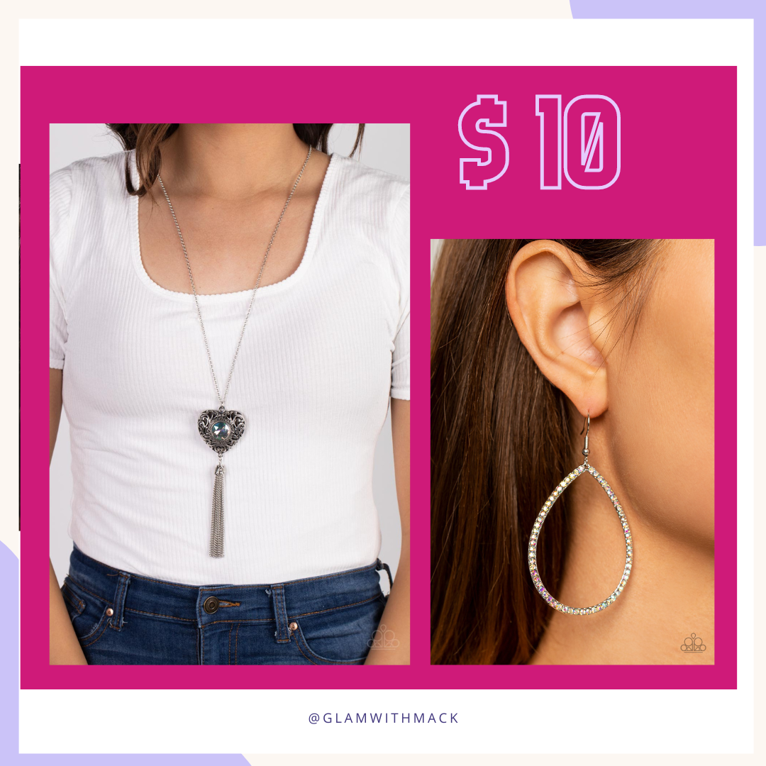 Iridescent Heat Necklace & Earrings