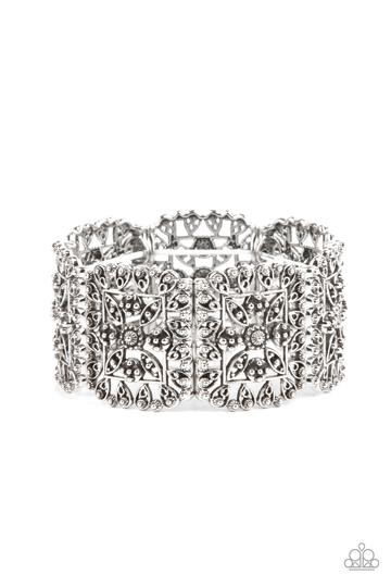 Paparazzi Enchanted Vineyards - Silver - Stretchy Bracelet