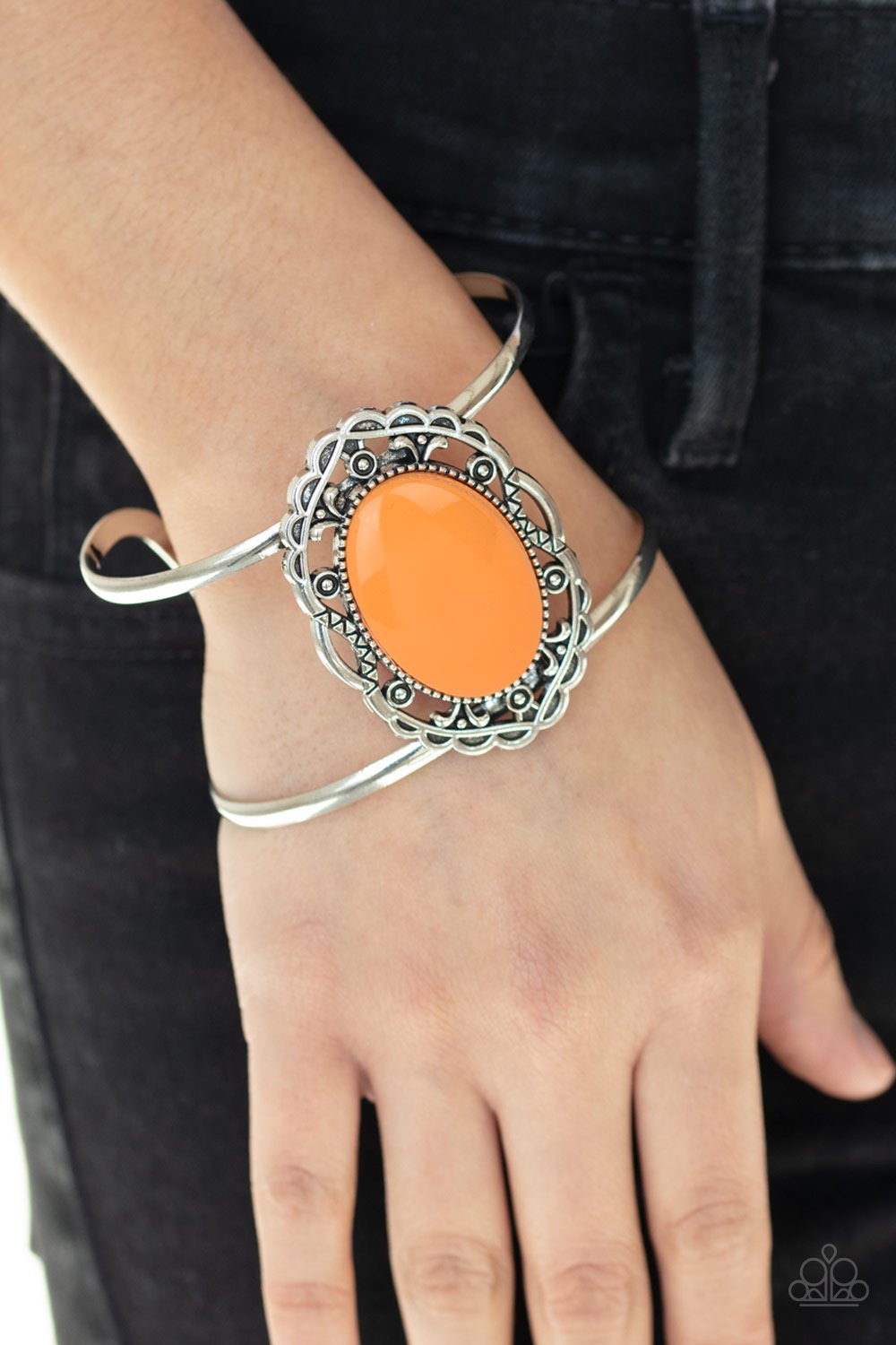 Paparazzi Vibrantly Vibrant - Orange Cuff Bracelet