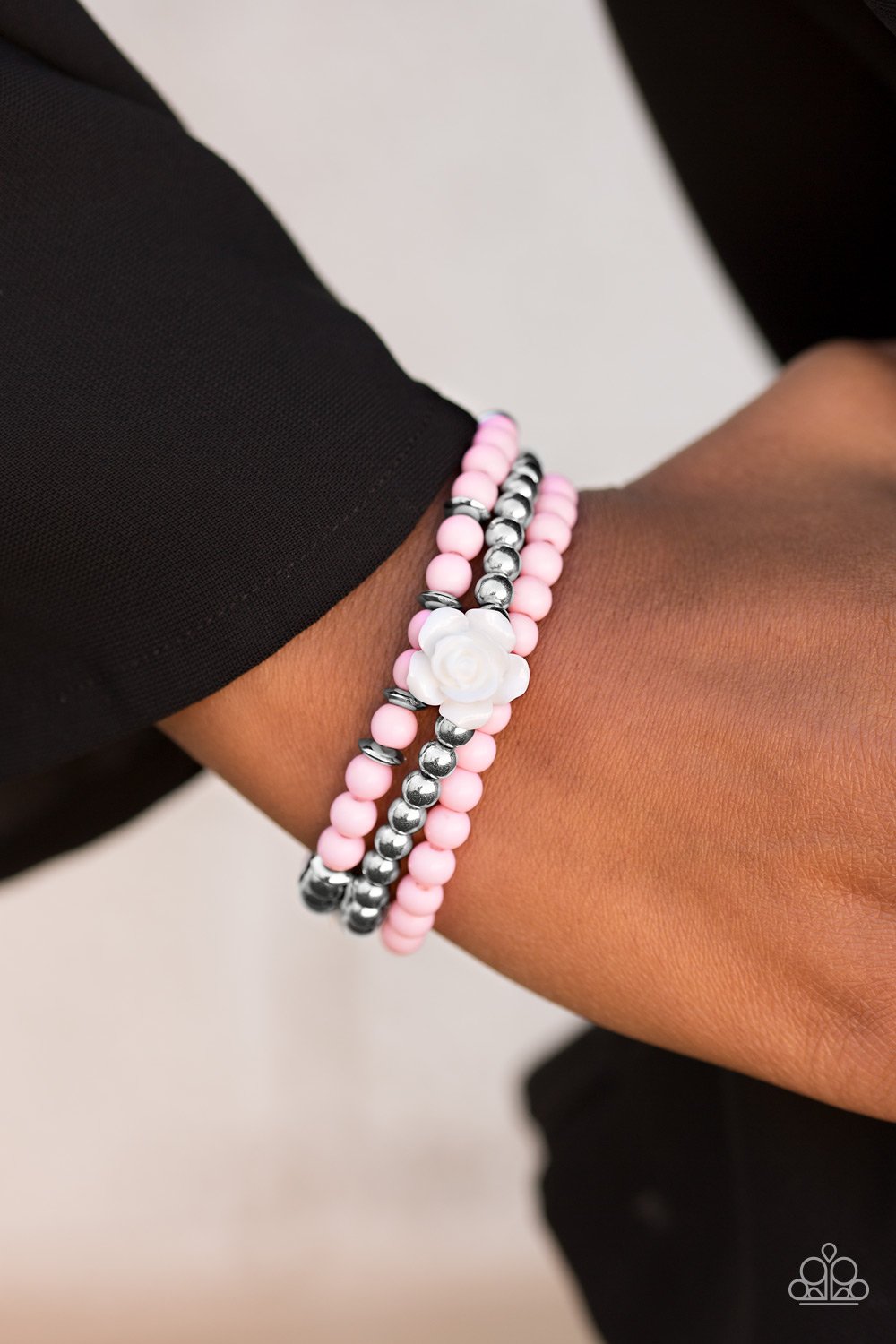 Paparazzi Waltzing Wildflowers - Pink Bracelet