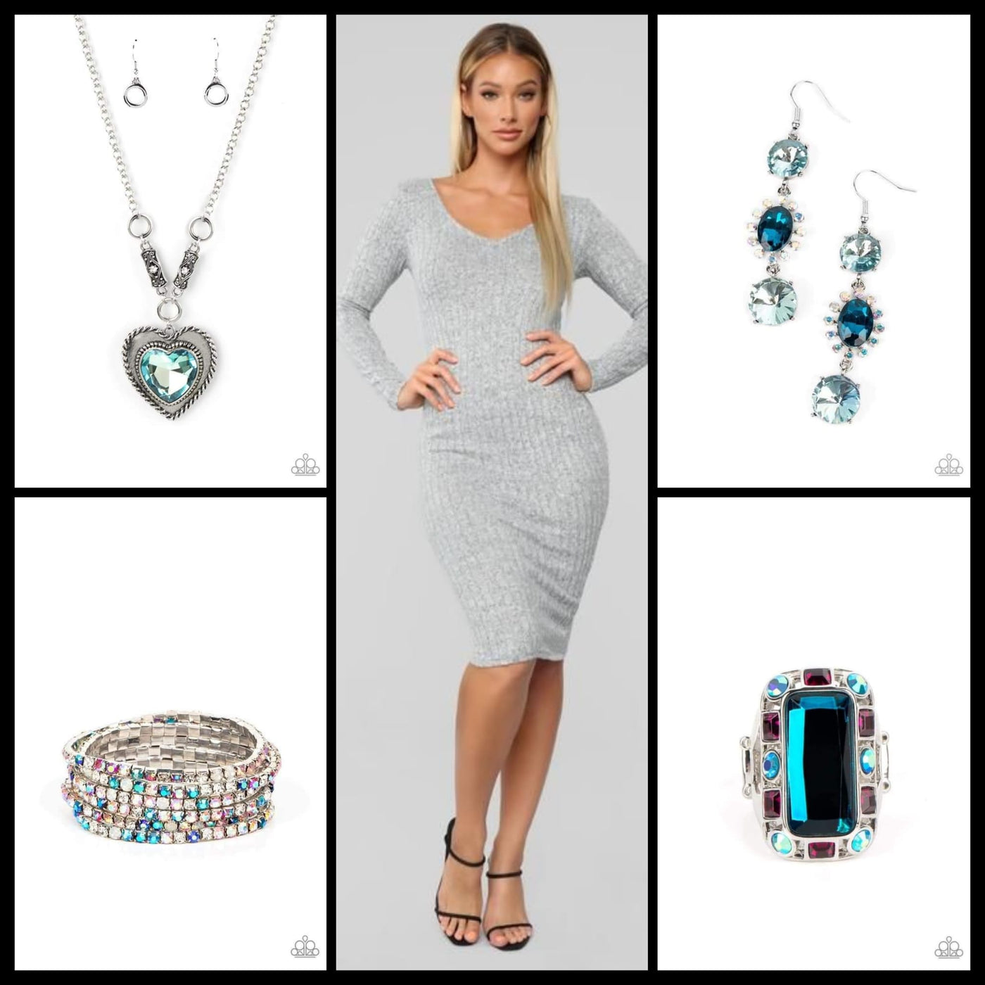 Blue Heart 4-Piece Set