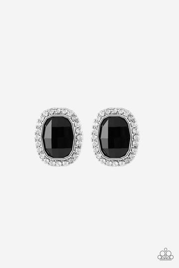Paparazzi THE MODERN MONROE - BLACK POST EARRING