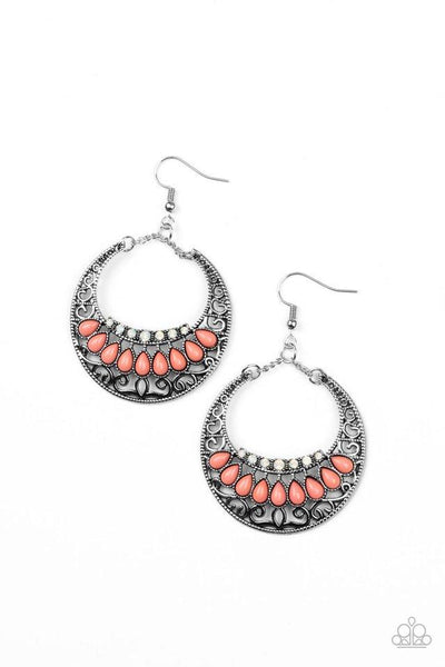 Paparazzi Earring ~ Crescent Couture - Orange