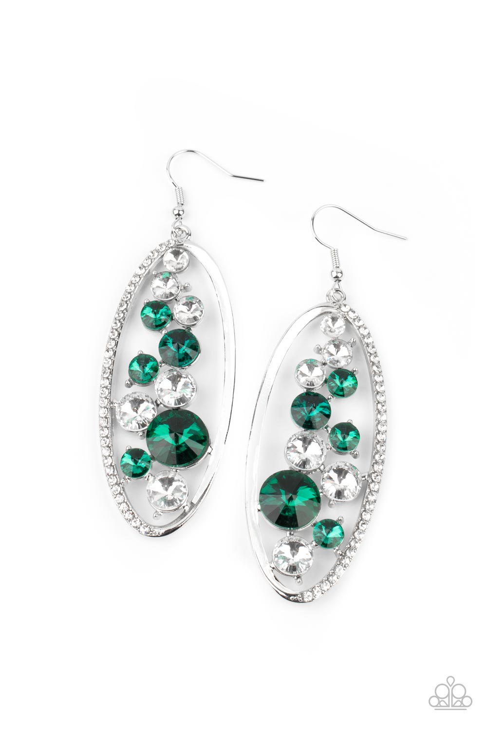 Paparazzi ♥ Rock Candy Bubbly - Green ♥ Earrings