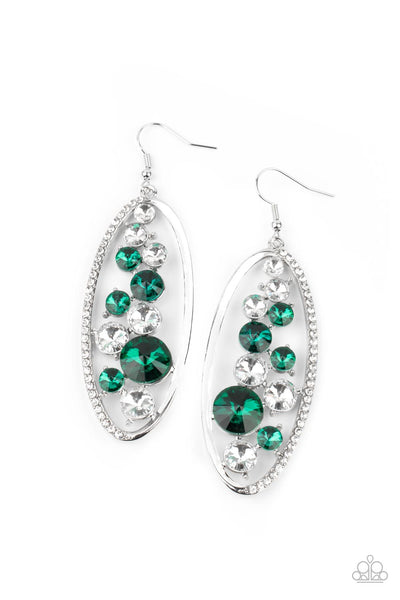 Paparazzi ♥ Rock Candy Bubbly - Green ♥ Earrings