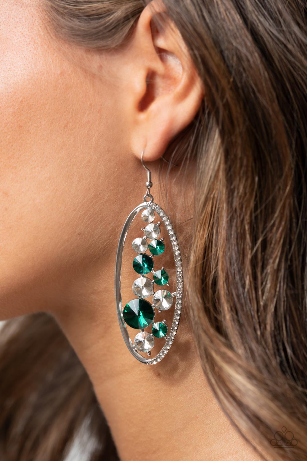 Paparazzi ♥ Rock Candy Bubbly - Green ♥ Earrings