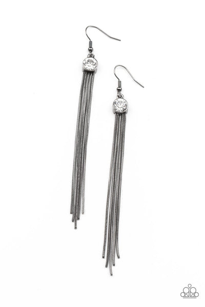 Paparazzi Always In Motion - Black Earrings