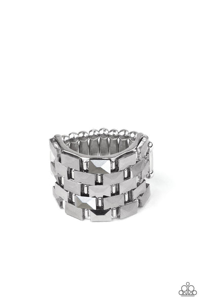 Paparazzi Accessories Checkered Couture - Silver