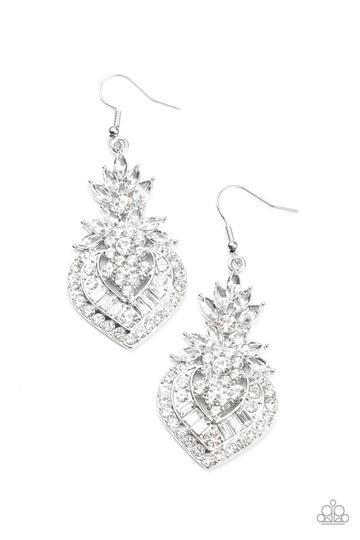 Paparazzi Royal Hustle - Rhinestone Earrings
