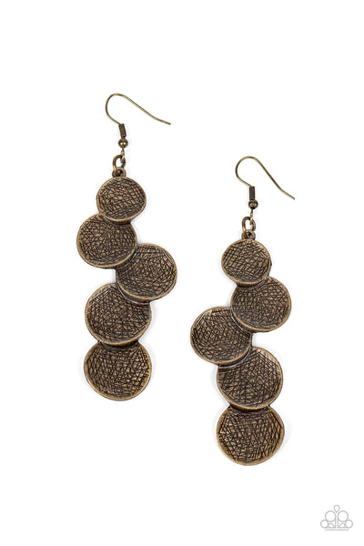 Paparazzi Token Gesture - Brass Earrings