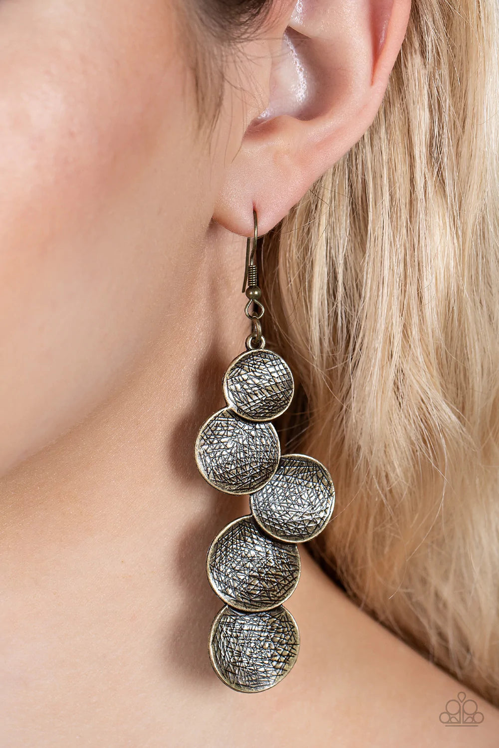 Paparazzi Token Gesture - Brass Earrings