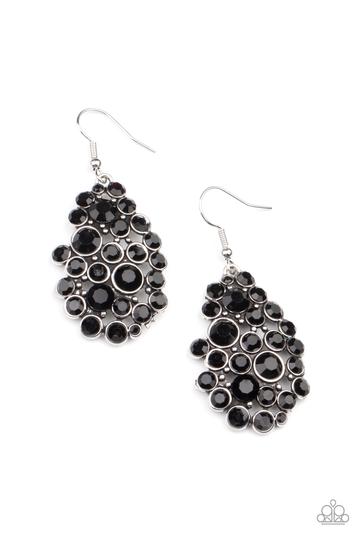 Paparazzi Smolder Effect - Black - Earrings