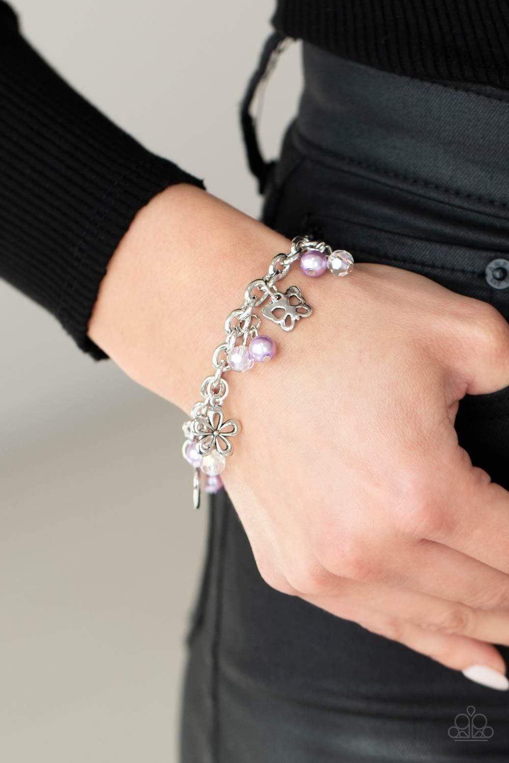 Paparazzi Accessories: Retreat into Romance - Purple Iridescent Bracelet