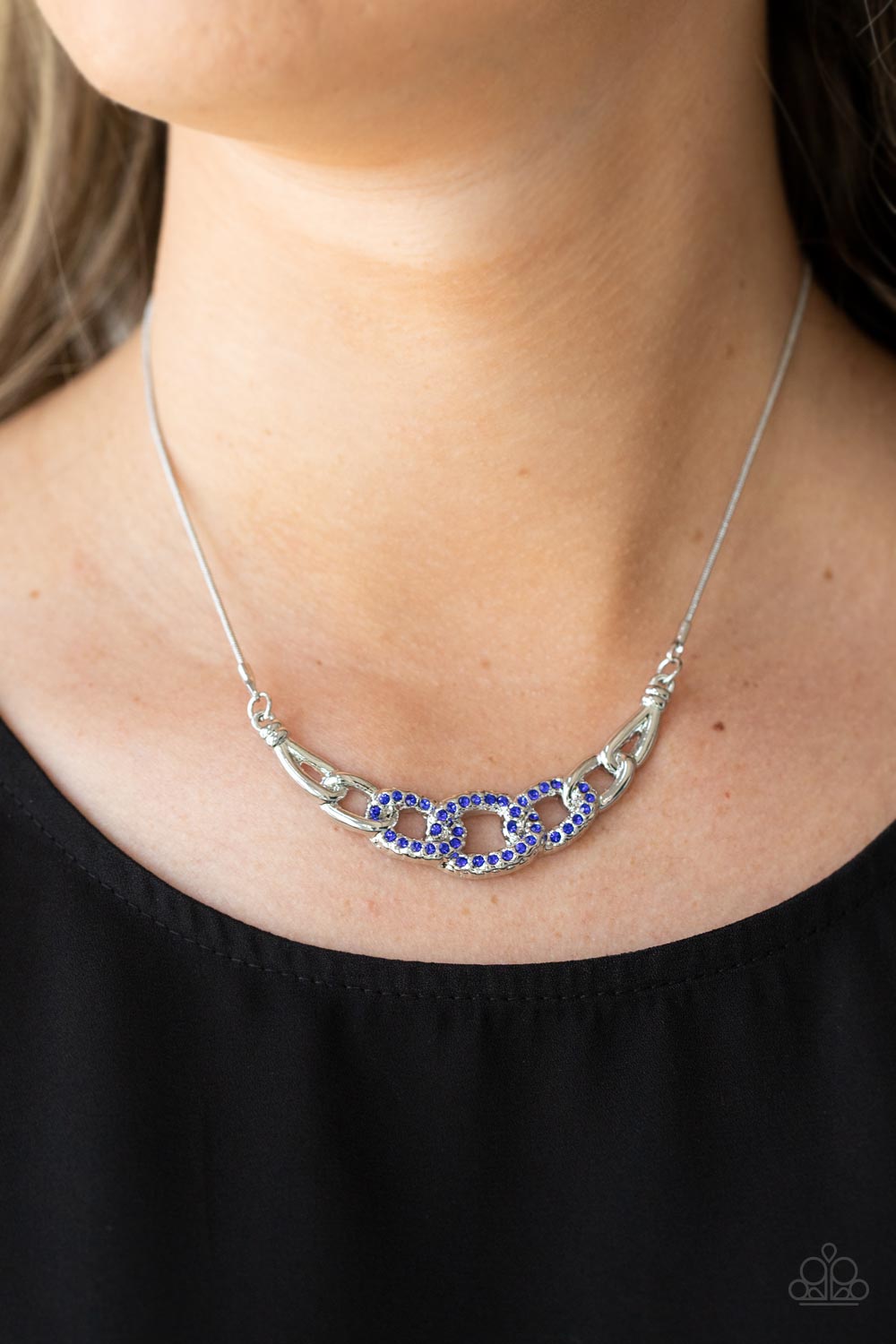 Paparazzi Knot In Love Blue Necklace