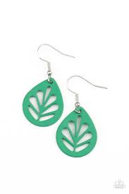 Paparazzi Earring ~ LEAF Yourself Wide Open