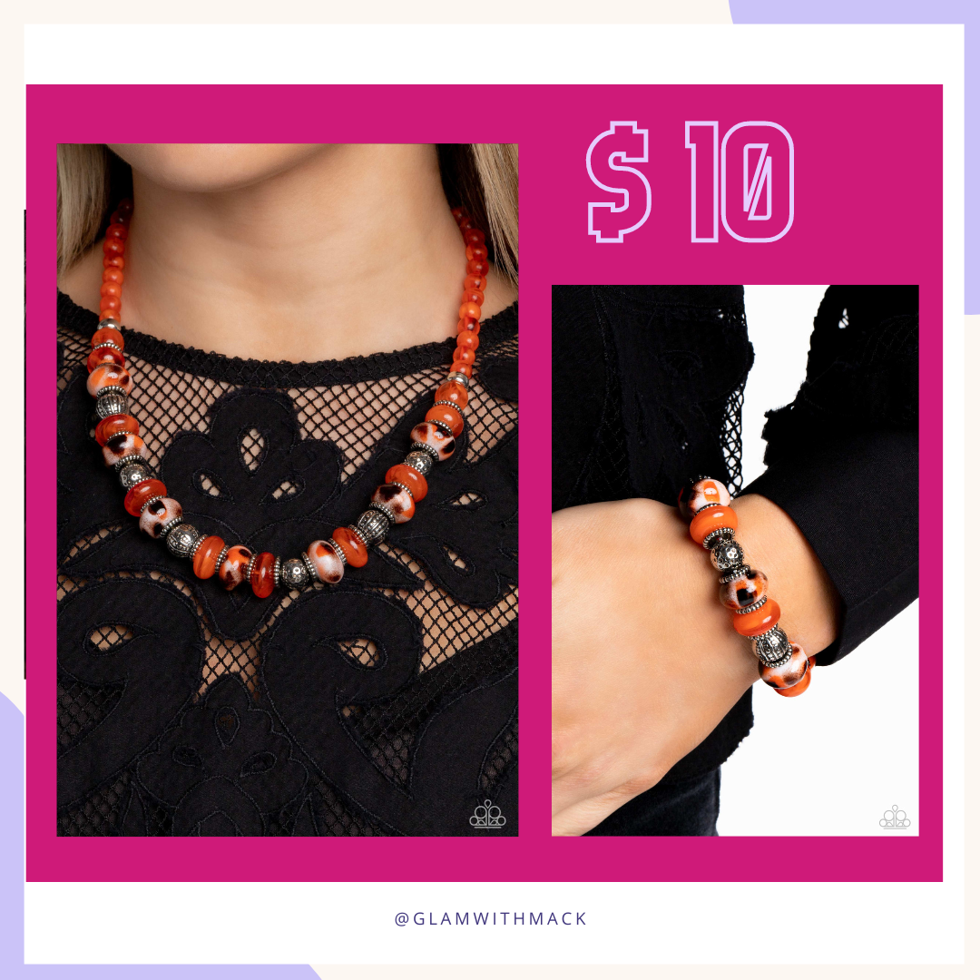 Warped Whimsicality Necklace and Bracelet Set