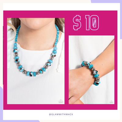 Warped Whimsicality Necklace and Bracelet Set